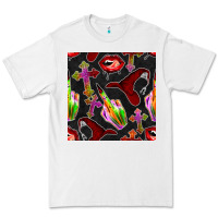 White halloween bad witch seamless pattern Premium Tee - BundleAndBundleShop