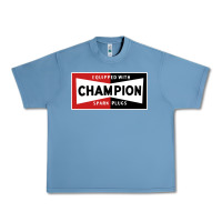 Pebble Blue champion spark plugs company Urban Heavy Tee - linhVisuals