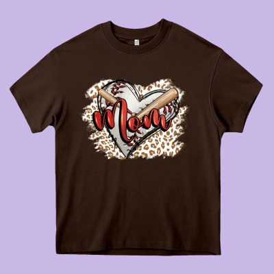 Baseball Mom Heavy Core Tee Designed By Fadigitalartstudio