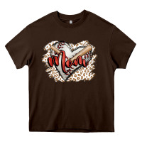 Chocolate Brown baseball mom Heavy Core Tee - FaDigitalArtStudio