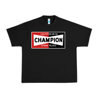Black champion spark plugs company Urban Heavy Tee - linhVisuals