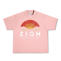 Salmon retro zion national park us vintage utah adventure hiking Urban Heavy Tee - linhVisuals