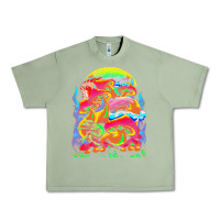 Oil Green psychedelic t  shirt psychedelic dream t  shirt Urban Heavy Tee - linhVisuals