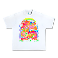 White psychedelic t  shirt psychedelic dream t  shirt Urban Heavy Tee - linhVisuals