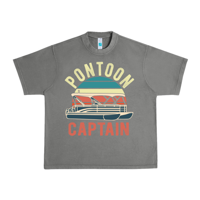 Pontoon Captain Vintage Boating Party Funny Gift For Pontooning Lover Urban Heavy Tee by linhVisuals | Teevron