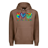 Chestnut Peace Love Hairstylist Premium Hoodie - Jasminsmagicworld