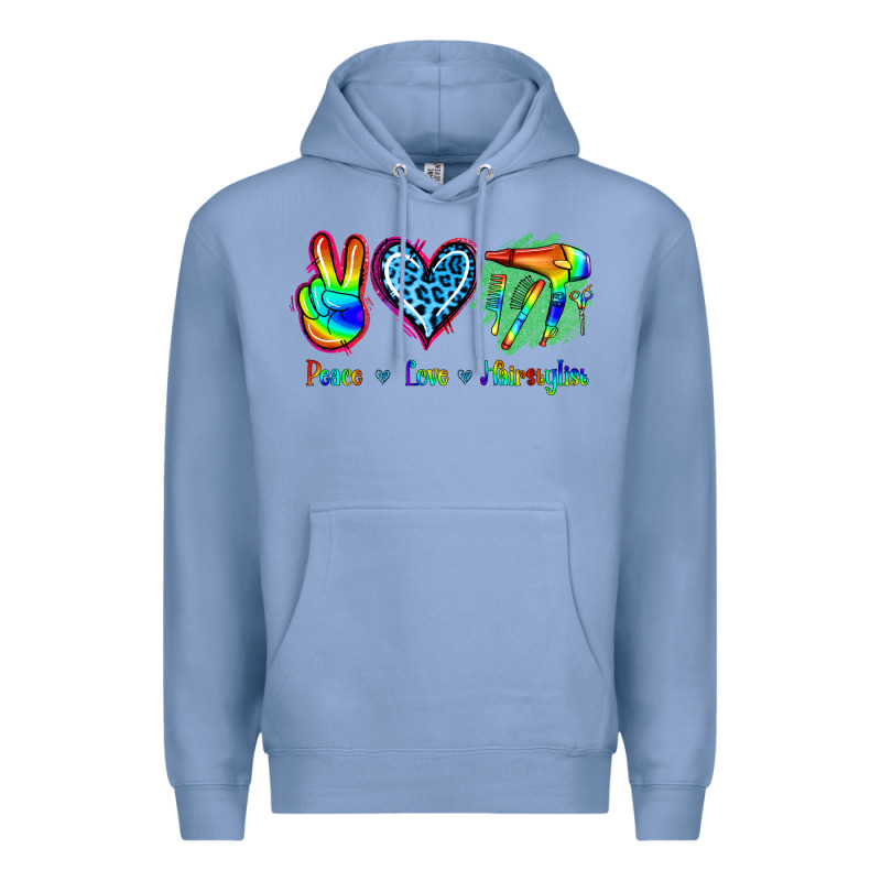 Peace Love Hairstylist Premium Hoodie by Jasminsmagicworld | Teevron