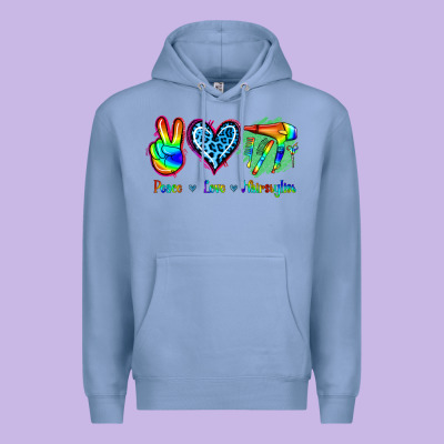 Peace Love Hairstylist Premium Hoodie Designed By Jasminsmagicworld