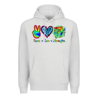 Dove Grey Peace Love Hairstylist Premium Hoodie - Jasminsmagicworld