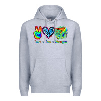 Heather Grey Peace Love Hairstylist Premium Hoodie - Jasminsmagicworld