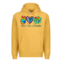 Mustard Peace Love Hairstylist Premium Hoodie - Jasminsmagicworld
