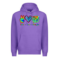Purple Peace Love Hairstylist Premium Hoodie - Jasminsmagicworld