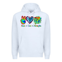 White Peace Love Hairstylist Premium Hoodie - Jasminsmagicworld