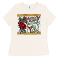 Bone merry christmas y'all Ladies Tee - CowhideDigitalArt