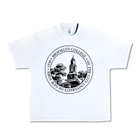 White brooklyn college seal Urban Heavy Tee - linhVisuals