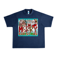 Navy merry Christmas Urban Heavy Tee - CowhideDigitalArt