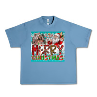 Pebble Blue merry Christmas Urban Heavy Tee - CowhideDigitalArt