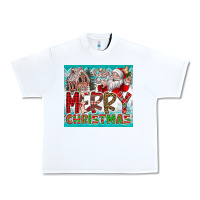 White merry Christmas Urban Heavy Tee - CowhideDigitalArt