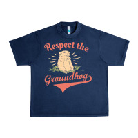 Navy respect the groundhog happy groundhog day vintage Urban Heavy Tee - linhVisuals