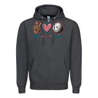 Smoke Peace Love Volleyball Zipper Hoodie - Jasminsmagicworld