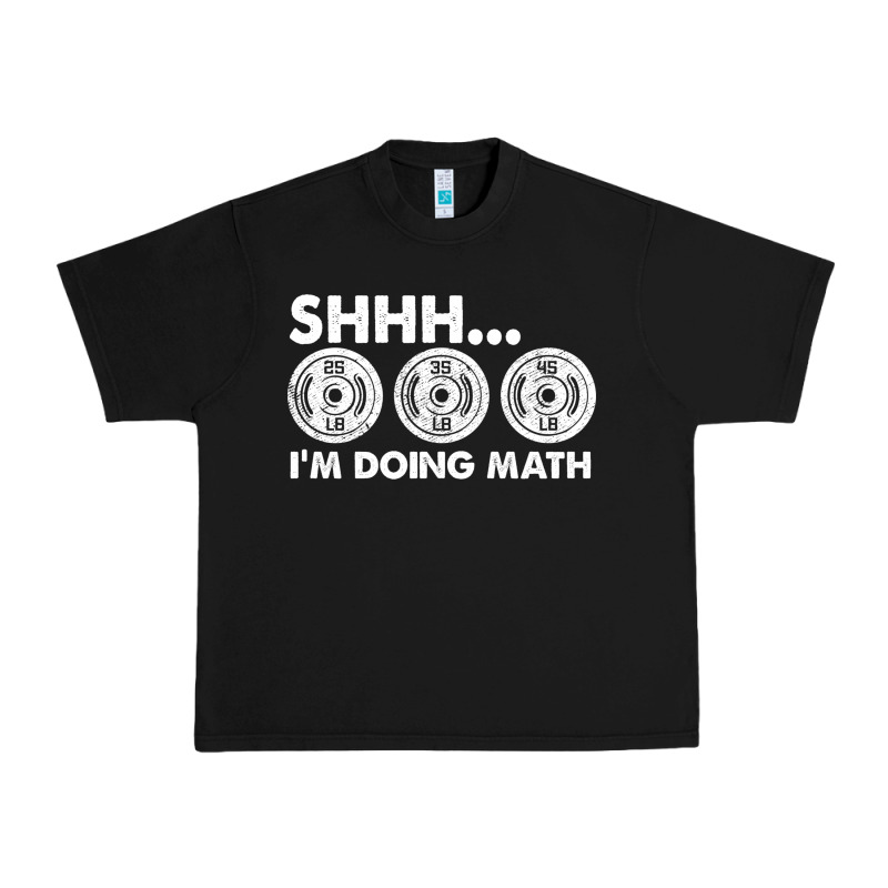 Shhh I'm Doing Math Gym Funny Bodybuilding Weightlifting Humor Quote Urban Heavy Tee by linhVisuals | Teevron