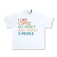 White siberian husky dog i like coffee my husky and maybe 3 people vintage d Urban Heavy Tee - linhVisuals