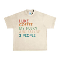 Sandshell siberian husky dog i like coffee my husky and maybe 3 people vintage d Urban Heavy Tee - linhVisuals