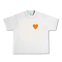Lunar Rock skeleton rib case orange pumpkin heart vintage halloween anatomy costu Urban Heavy Tee - linhVisuals