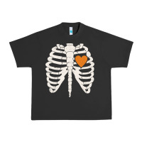 Skeleton Rib Case Orange Pumpkin Heart Vintage Halloween Anatomy Costu Urban Heavy Tee | Teevron