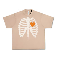Burro skeleton rib case orange pumpkin heart vintage halloween anatomy costu Urban Heavy Tee - linhVisuals