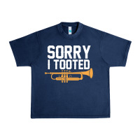 Navy sorry i tooted funny trumpet player pun gift sarcastic humor quote Urban Heavy Tee - linhVisuals