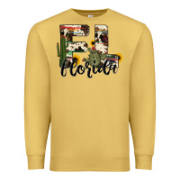Antique Gold florida state cowhide serape cactus Premium Sweatshirt - RanaPortraitStore