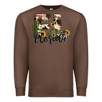 Chestnut florida state cowhide serape cactus Premium Sweatshirt - RanaPortraitStore