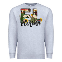 Heather Grey florida state cowhide serape cactus Premium Sweatshirt - RanaPortraitStore
