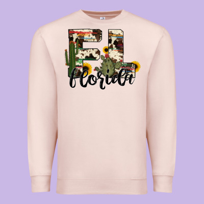 Florida State Cowhide Serape Cactus Premium Sweatshirt Designed By Ranaportraitstore