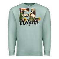 Seafoam florida state cowhide serape cactus Premium Sweatshirt - RanaPortraitStore