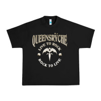 Black ‘Qüëënsrÿche Live To ock Urban Heavy Tee - linhVisuals