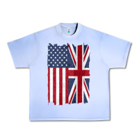 Grape Ice united states with united kingdom flag mix us and uk union jack Urban Heavy Tee - linhVisuals