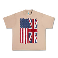 Burro united states with united kingdom flag mix us and uk union jack Urban Heavy Tee - linhVisuals