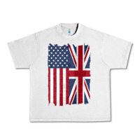 Lunar Rock united states with united kingdom flag mix us and uk union jack Urban Heavy Tee - linhVisuals