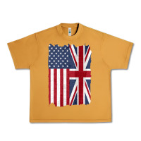 Peanut Butter united states with united kingdom flag mix us and uk union jack Urban Heavy Tee - linhVisuals