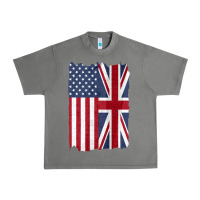 Tornado united states with united kingdom flag mix us and uk union jack Urban Heavy Tee - linhVisuals