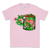 Bubblegum Pink Cactus Coffee cup Classic Tee - FaDigitalArtStudio