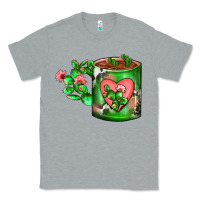 Heather Grey Cactus Coffee cup Classic Tee - FaDigitalArtStudio