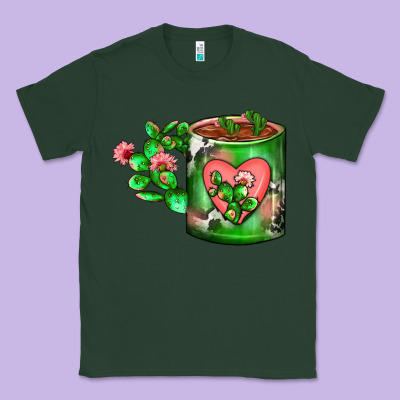 Cactus Coffee Cup Classic Tee Designed By Fadigitalartstudio