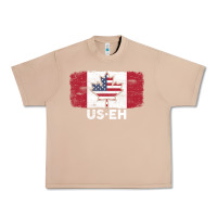 Burro us eh american canadian flag canada day leaf with usa flag inside Urban Heavy Tee - linhVisuals