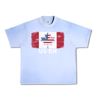 Grape Ice us eh american canadian flag canada day leaf with usa flag inside Urban Heavy Tee - linhVisuals