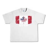 Lunar Rock us eh american canadian flag canada day leaf with usa flag inside Urban Heavy Tee - linhVisuals