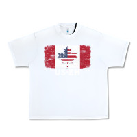 White us eh american canadian flag canada day leaf with usa flag inside Urban Heavy Tee - linhVisuals