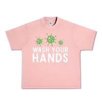 Salmon wash your hands green germs graphic Urban Heavy Tee - linhVisuals